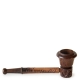 Rosewood Pipe Carved 9cm