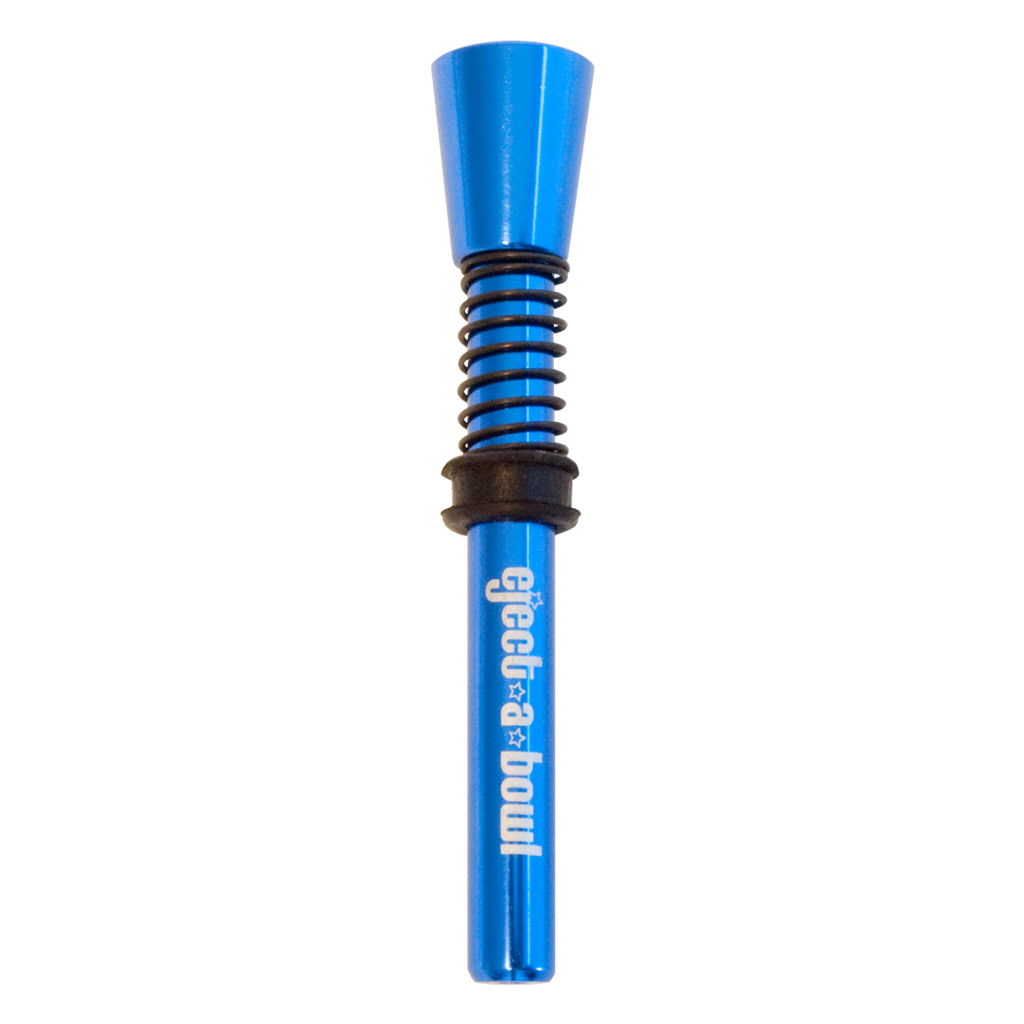 1290602_1 Eject-a-Bowl Aluminum Monochrome Blue Eject-a-Bowl push down bong bowl with airflow control