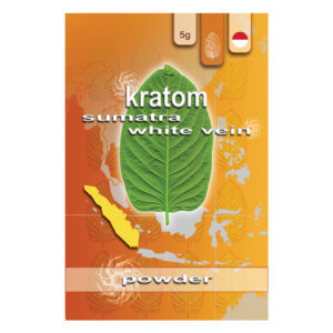 Sumatra White Vein Kratom powder, natural energy and focus, clean stimulation, mood enhancement, 4-6 hours duration, Southeast Asia tree leaves