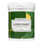 Jar of Fit 4 Seasons organic Lion's Mane powder, a natural brain booster for cognitive enhancement, memory support, and focus.