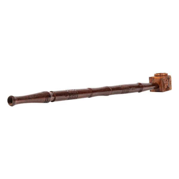 Rosewood Pipe Carved 28cm