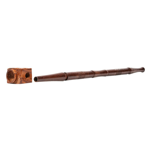 Rosewood Pipe Carved 28cm