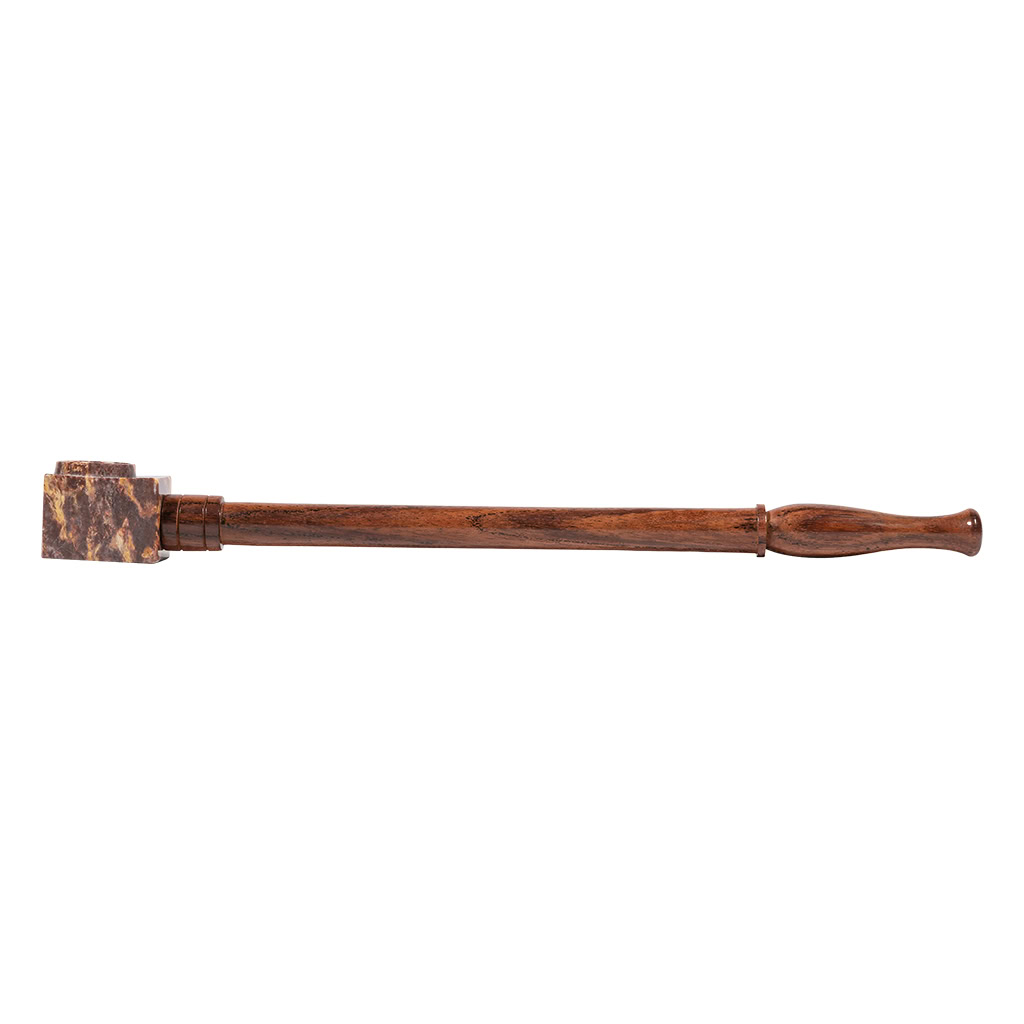 Rosewood Pipe with Stone Bowl 21cm
