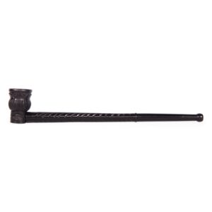 Ebony Pipe Carved 22cm