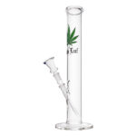 Glass Bong 40cm G52M (Black Leaf)