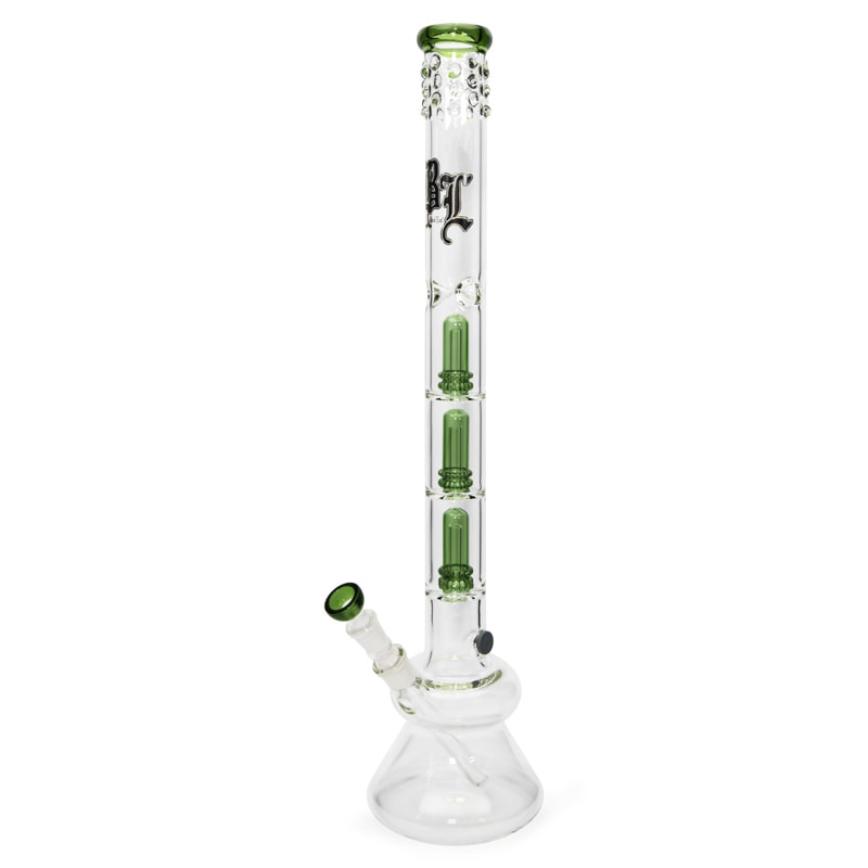 Mrs. Bombastic Ice Bong 65cm (Black Leaf) Green