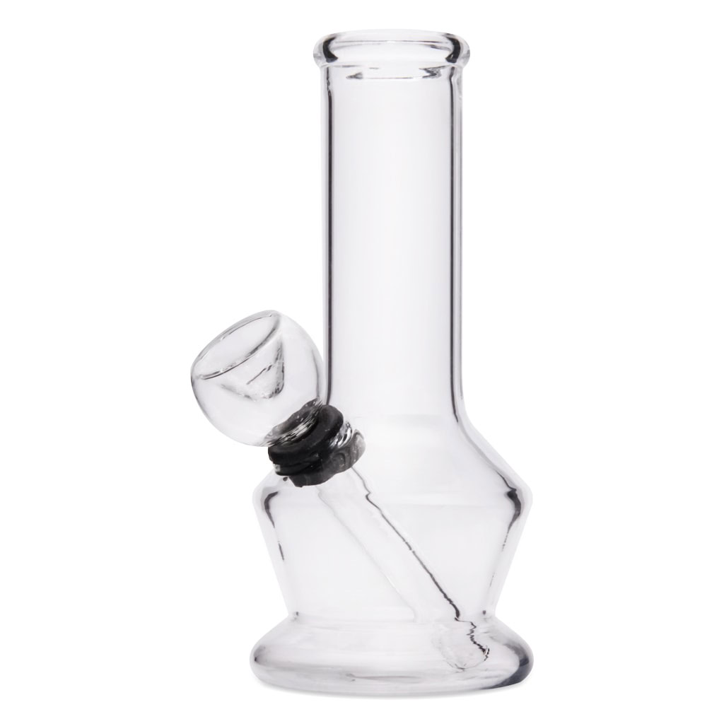 Glass Bong Mini Clear With Plug Chillum 13cm
