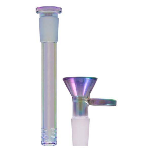 Glass Ice Bong Gear Rainbow Green Lilac SG 19-14 45,5cm (Blaze)