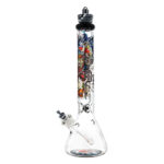 Flask Bong Ronin And Geisha with Accessoires 40cm (Black Leaf)