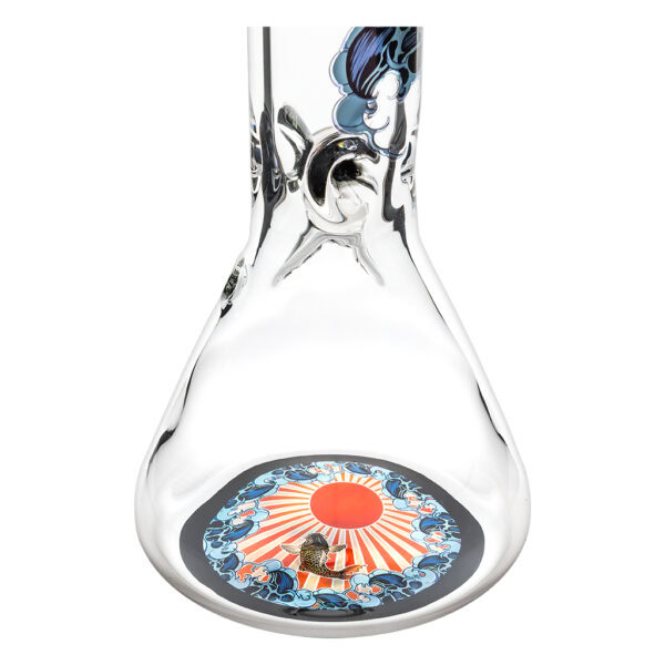 Flask Bong Ronin And Geisha with Accessoires 40cm (Black Leaf)