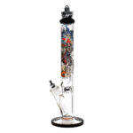 Cylinder Bong Ronin And Geisha with Accessoires 40,5cm (Black Leaf)
