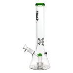Beaker Ice Bong Drum Percolator 40cm Green borosilicate glass bong with drum perc.