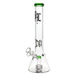 Beaker Ice Bong Drum Percolator 40cm Green (Black Leaf)