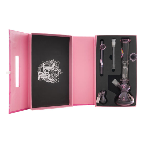 Bitch Bong 4-Arm Percolator 30cm with case (Black Leaf)