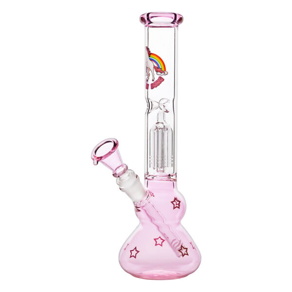 Bitch Bong 4-Arm Percolator 30cm with case (Black Leaf)