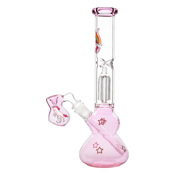 Bitch Bong 4-Arm Percolator 30cm with case (Black Leaf)