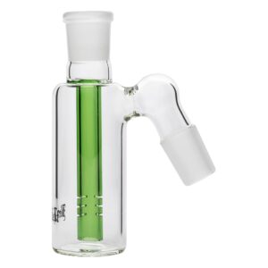 A clear glass Pre-Cooler with Diffuser featuring an internal 6-slit percolator and compatible SG19 downstems