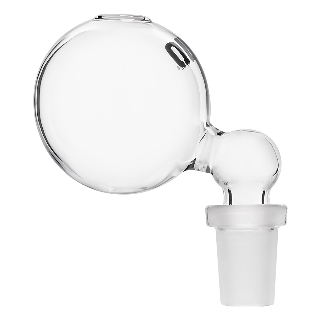 Glass oil bowl ball by Black Leaf® with round chamber for even heating and thicker vapor from concentrates.