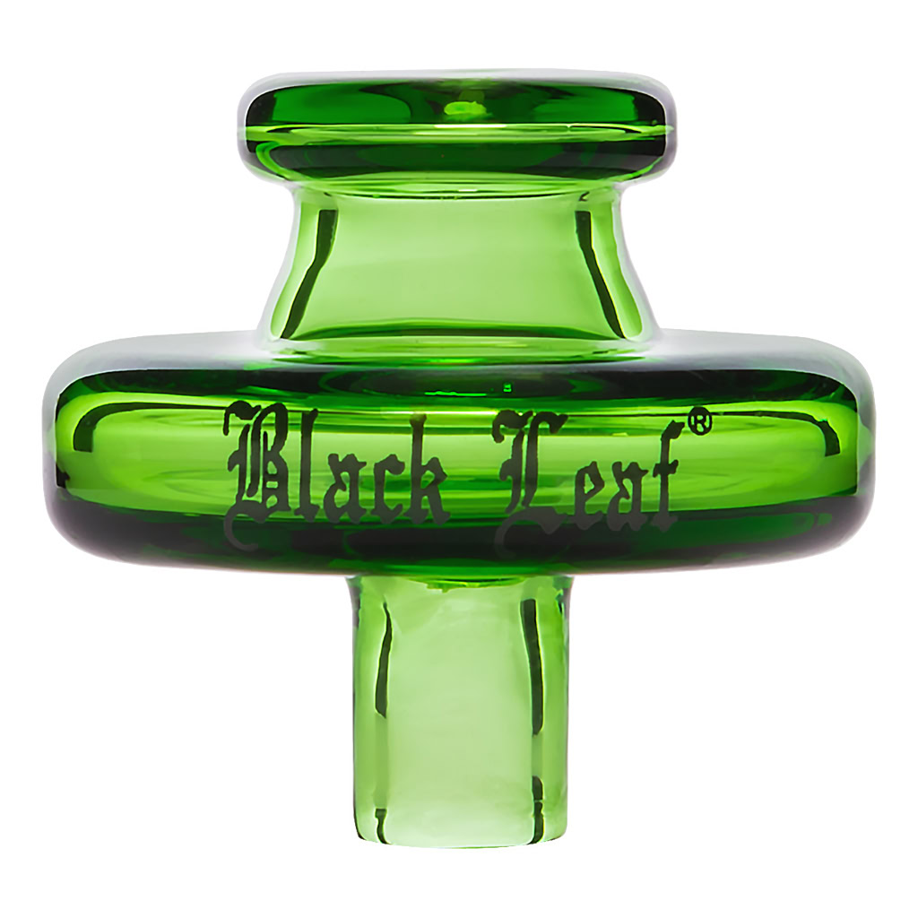 Glass Carb Cap Green (Black Leaf)
