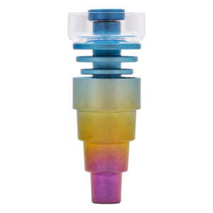 Complete Titanium Dabbing Kit with universal titanium oil nail, quartz glass pans, carb cap, dab tool, and silicone stash box, fitting SG10, SG14, SG19 bongs.