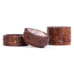 Rosewood Grinder Stone Inlay Cannabis Leaf 35mm wooden herb grinder.
