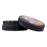 Aluminum Grinder 2-Part 50mm Ganesha (Black Leaf)