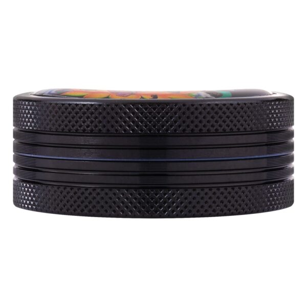 Aluminum Grinder 2-Part 50mm Ganesha (Black Leaf)