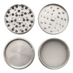 Stainless Steel Steely Dan Grinder 4-Part (Black Leaf)