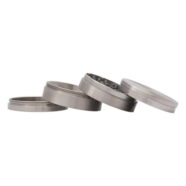 Stainless Steel Steely Dan Grinder 4-Part 48mm (Black Leaf)