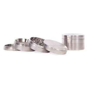 Stainless Steel Grinder 4-Part 59mm metal kief catcher.