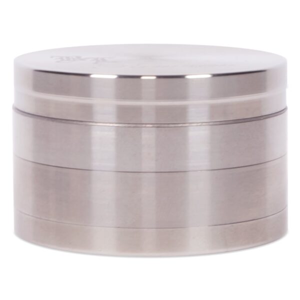 Stainless Steel Grinder 4-Part 59mm (Black Leaf)