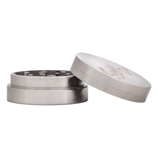 Stainless Steel Steely Dan Grinder 2-Part 39mm (Black Leaf)