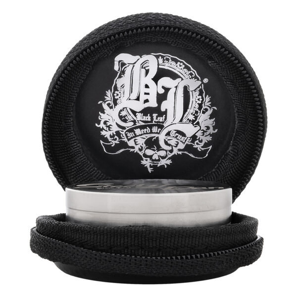 Stainless Steel Steely Dan Grinder 2-Part 39mm (Black Leaf)