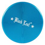 Aluminum Grinder Mandala 4-Part Ø 50mm Blue (Black Leaf)