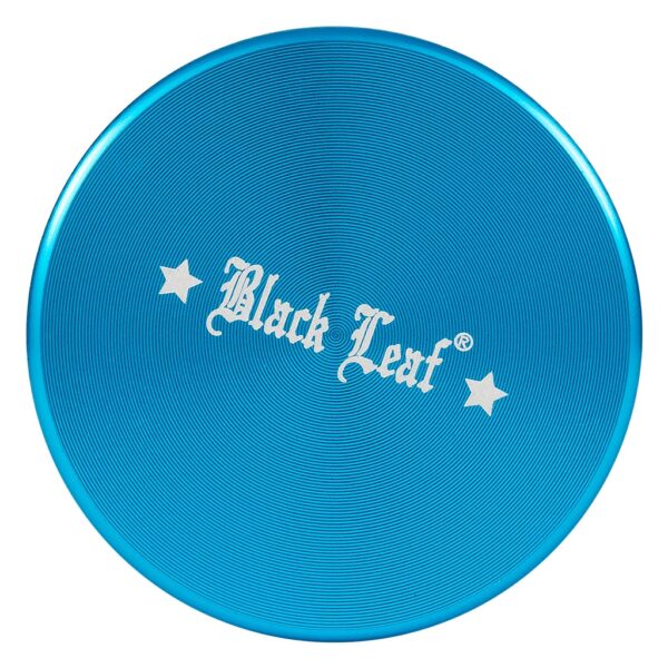 Aluminum Grinder Mandala 4-Part Ø 50mm Blue (Black Leaf)