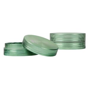 Aluminum Grinder 2-Part 40mm Green (Black Leaf)