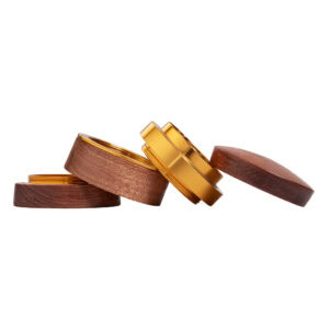 Wood Aluminum Grinder 4-Part 59mm wooden grinder with kief catcher.