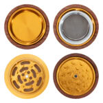 Wood Aluminum Grinder 4-Part 59mm (Black Leaf)