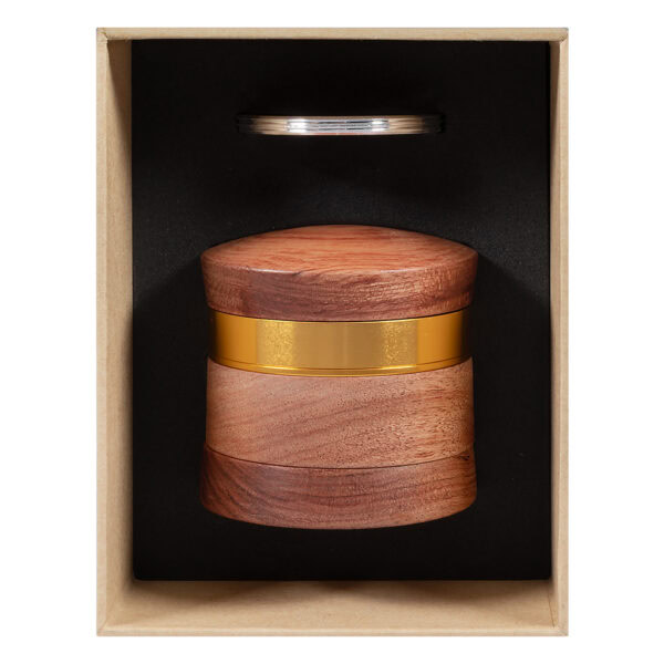 Wood Aluminum Grinder 4-Part 59mm (Black Leaf)