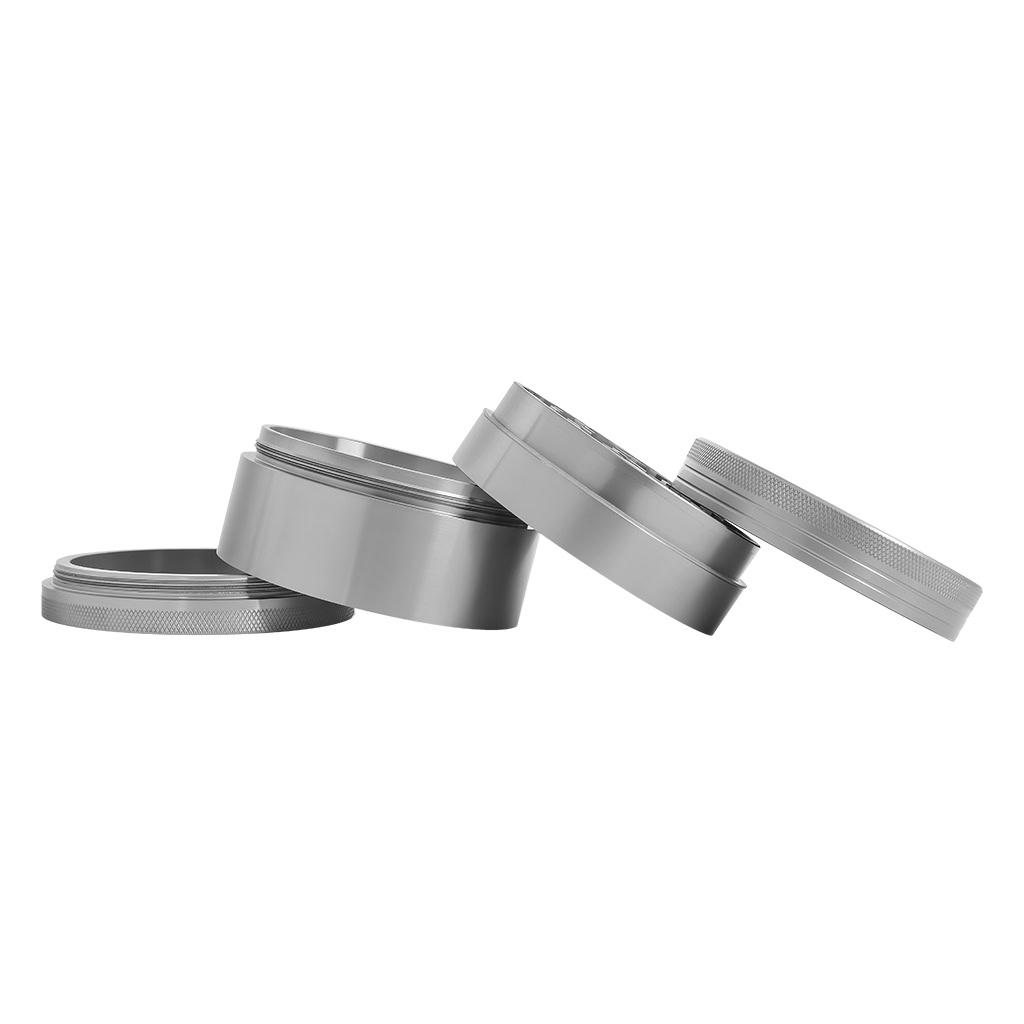 Aluminum Grinder 4-Part 88mm (Black Leaf)