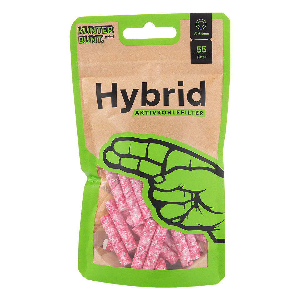 Hybrid Cellulose/Charcoal Filters Pink 55pcs (Hybrid)