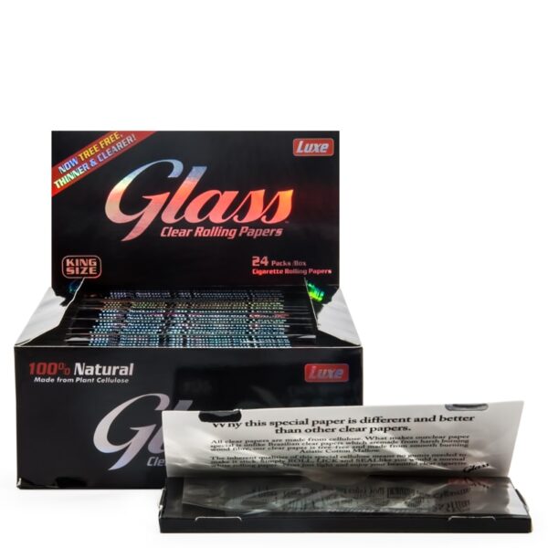 Glass King Size Clear Rolling Papers