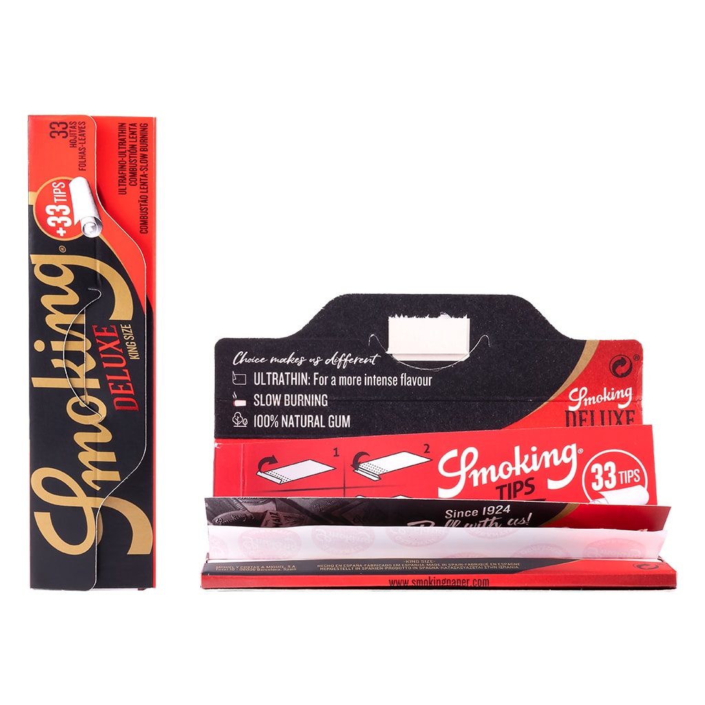 Smoking King Size DeLuxe & Filters (Black)