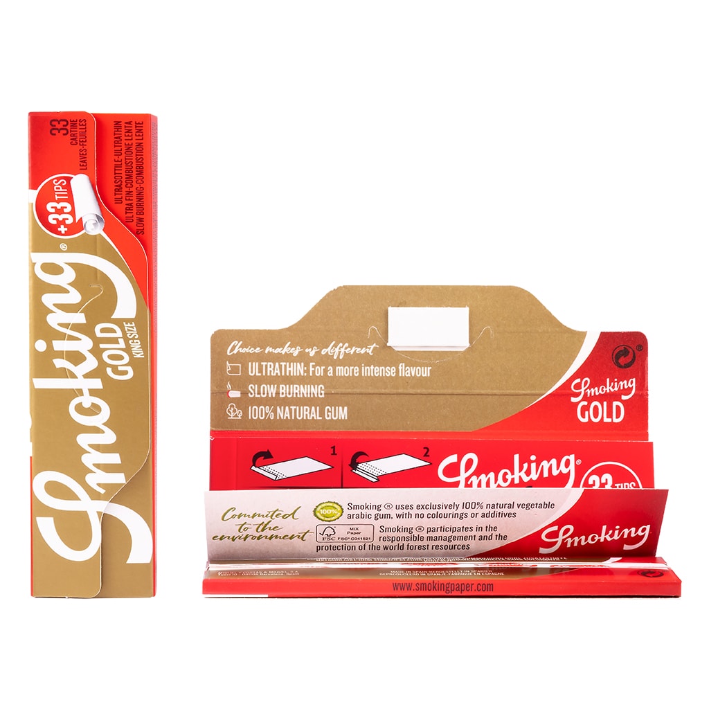 Smoking King Size Slim & Filters (Gold)