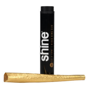 Shine 24K Gold King Size pre rolled cone.