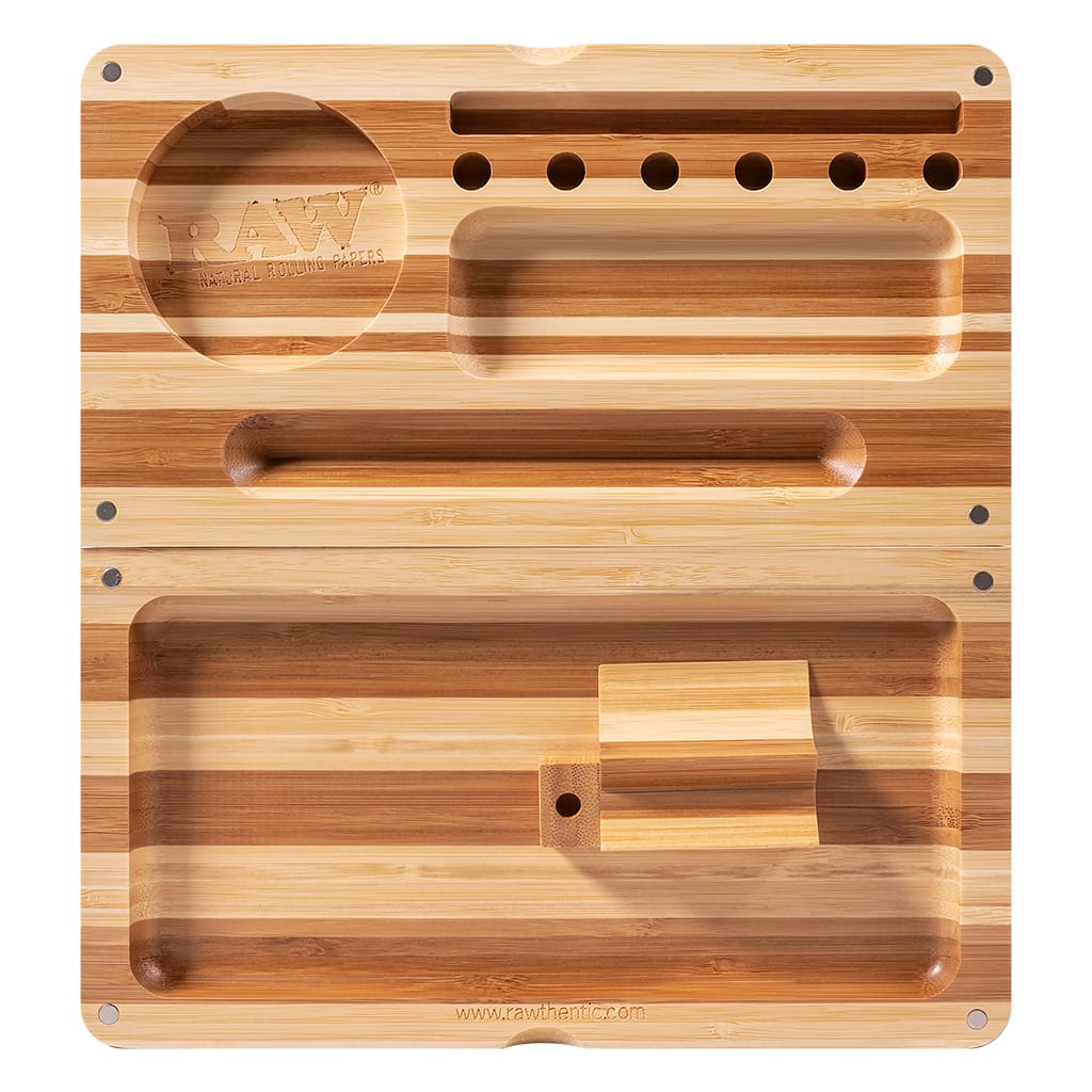RAW Bamboo Backflip Rolling Tray Magnetic (RAW)