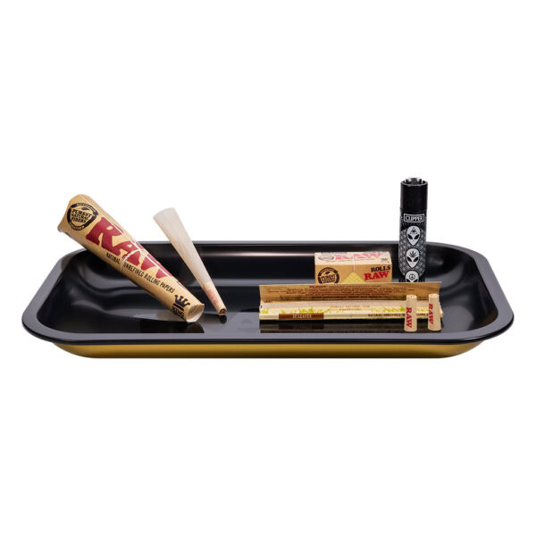 Metal Rolling Tray 275x175mm Matt Black RAW