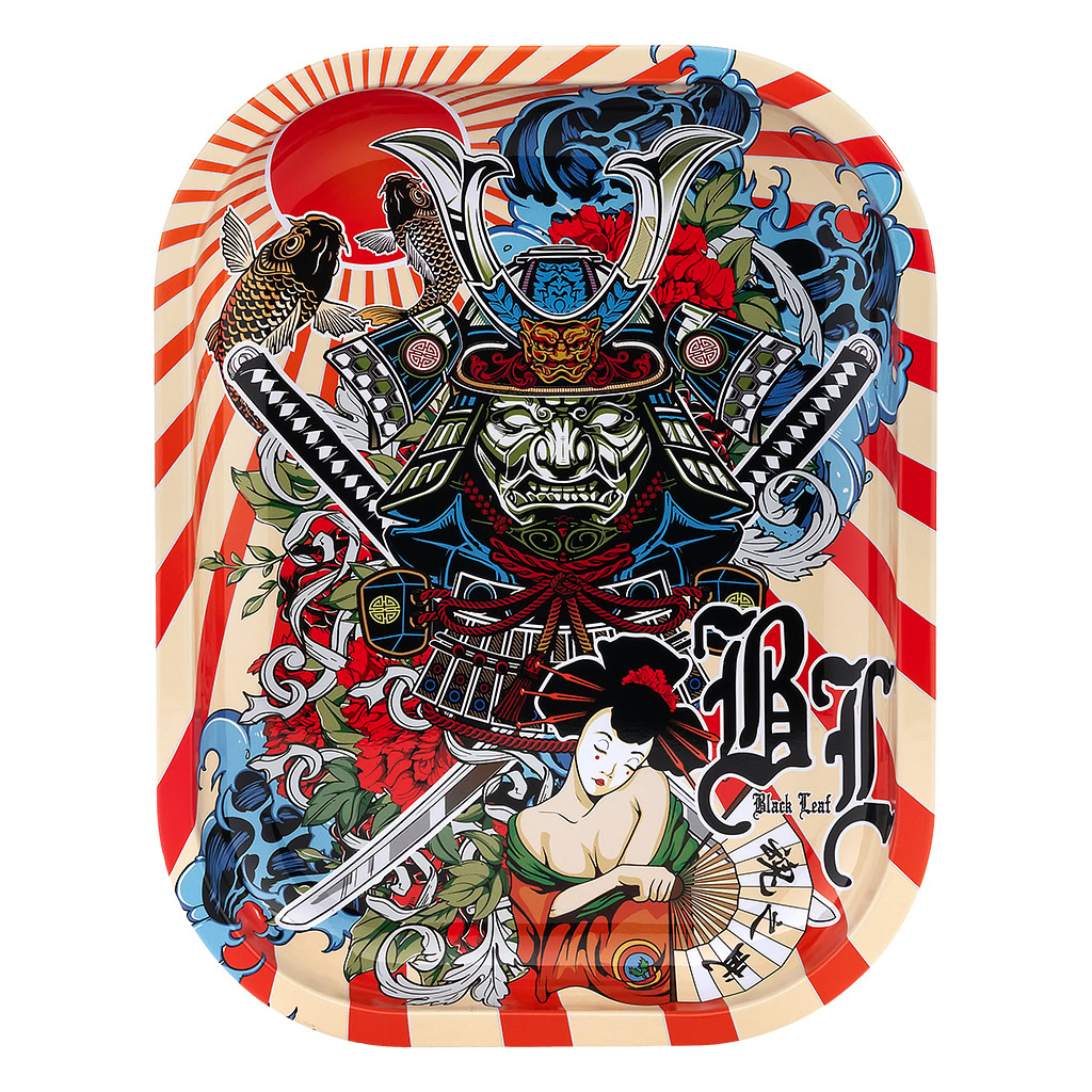 Rolling Tray Small Ronin Geisha (Black Leaf)
