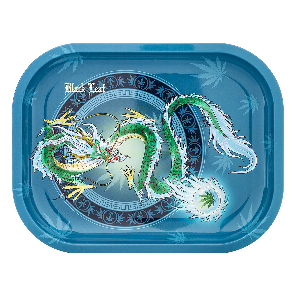 Rolling Tray S Weed Dragon (Black Leaf)