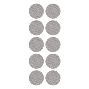 10 pack small round fine mesh stainless steel screens, 15 mm diameter, metal pipe and bong bowl filters with tightly woven mesh.
